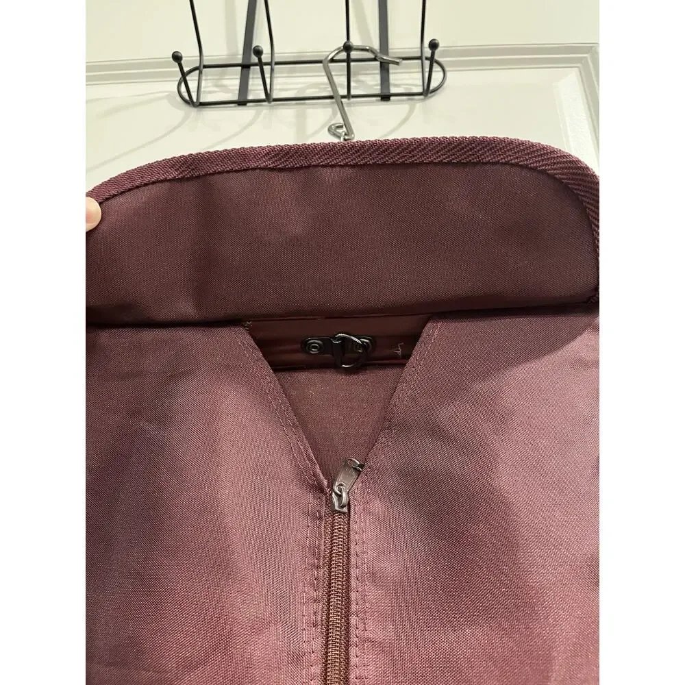 Pierre Cardin Burgundy Foldable Hanging Travel Suit Garment Bag